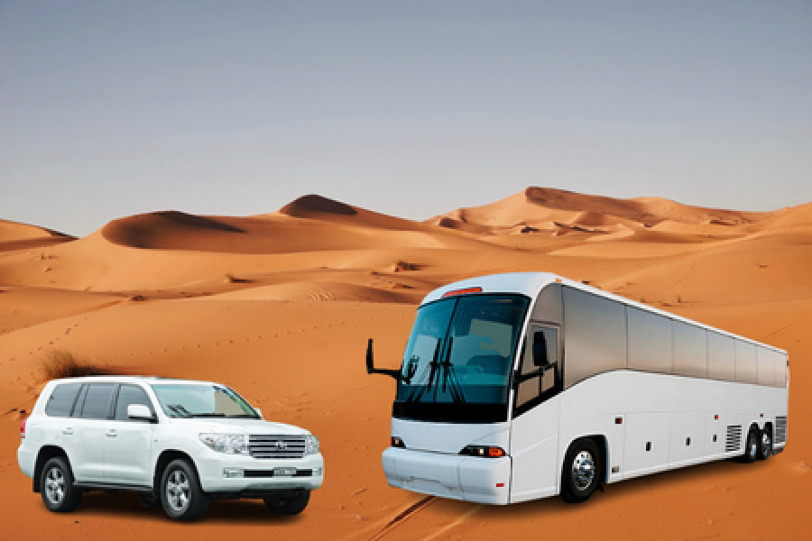 desert safari bus pickup