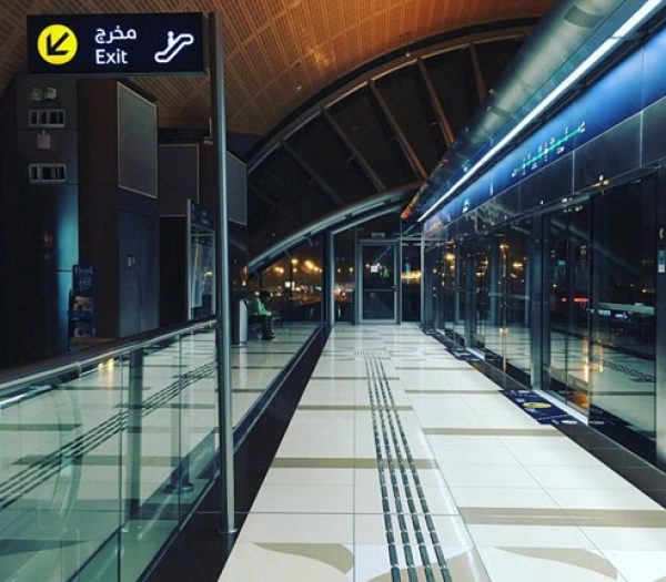Al Qiyadah Metro Station Located on the Green Line, Dubai Metro