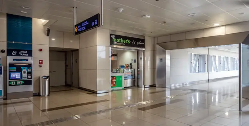 Dubai Airport Free Zone Metro Station equipped