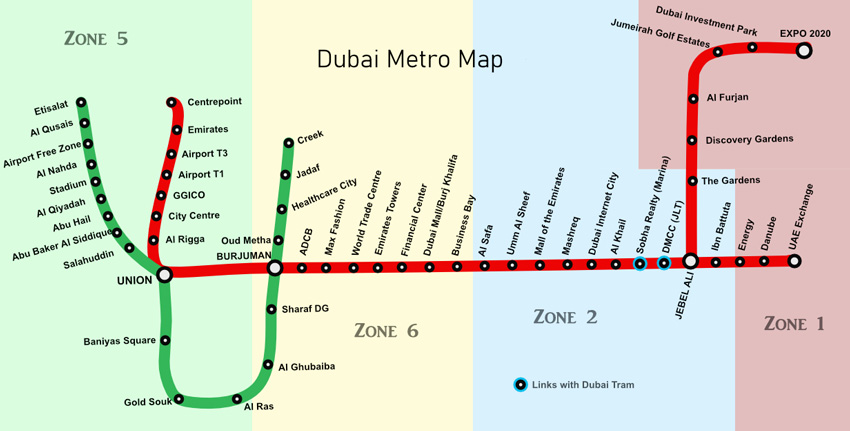 uae exchange metro map
