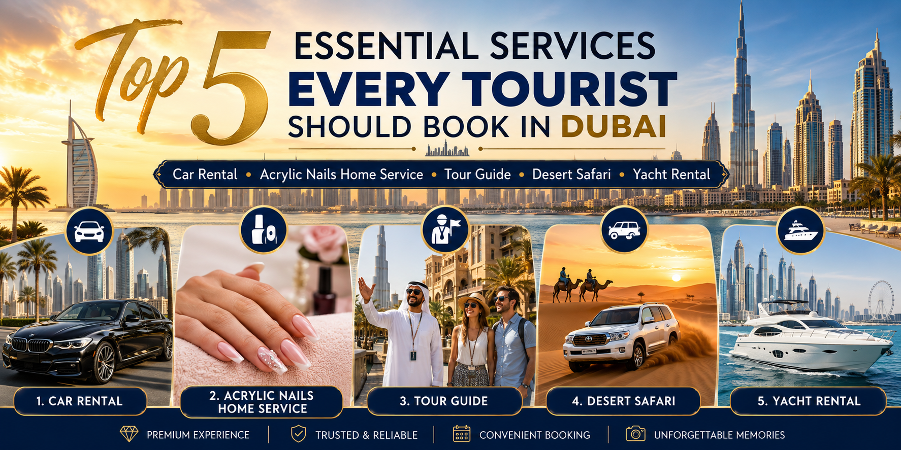 Top 5 Essential Services Every Tourist Should Book in Dubai ( 2026 Guide )