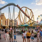 Roller coaster and theme park rides at Dubai Parks and Resorts during the new season