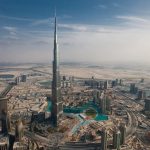 Burj Khalifa and the Dubai skyline on a clear day