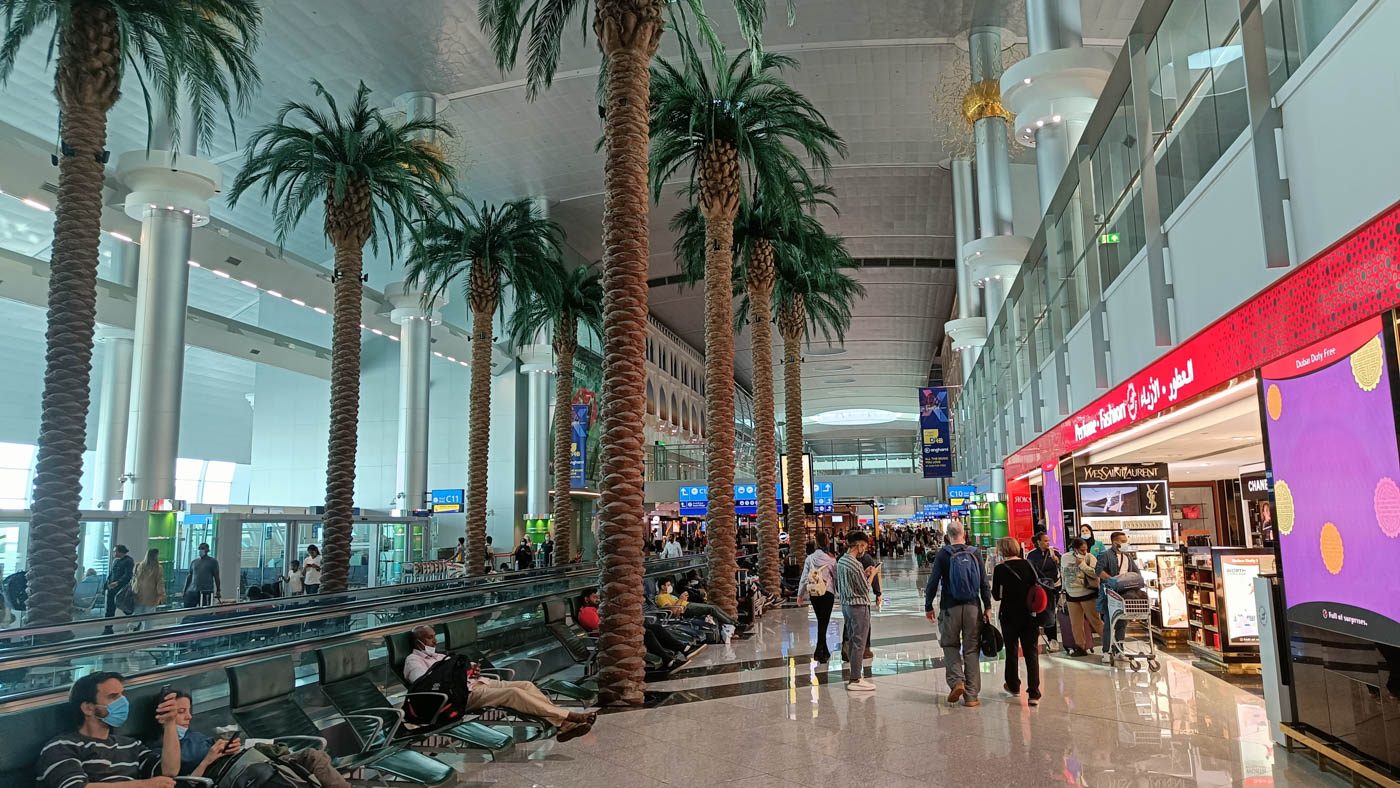 Dubai International Airport with aircraft on the tarmac