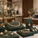 Gold jewellery displayed in a Dubai jewellery store ahead of Diwali