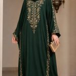 Elegant embroidered kaftan dress for a Ramadan evening in Dubai