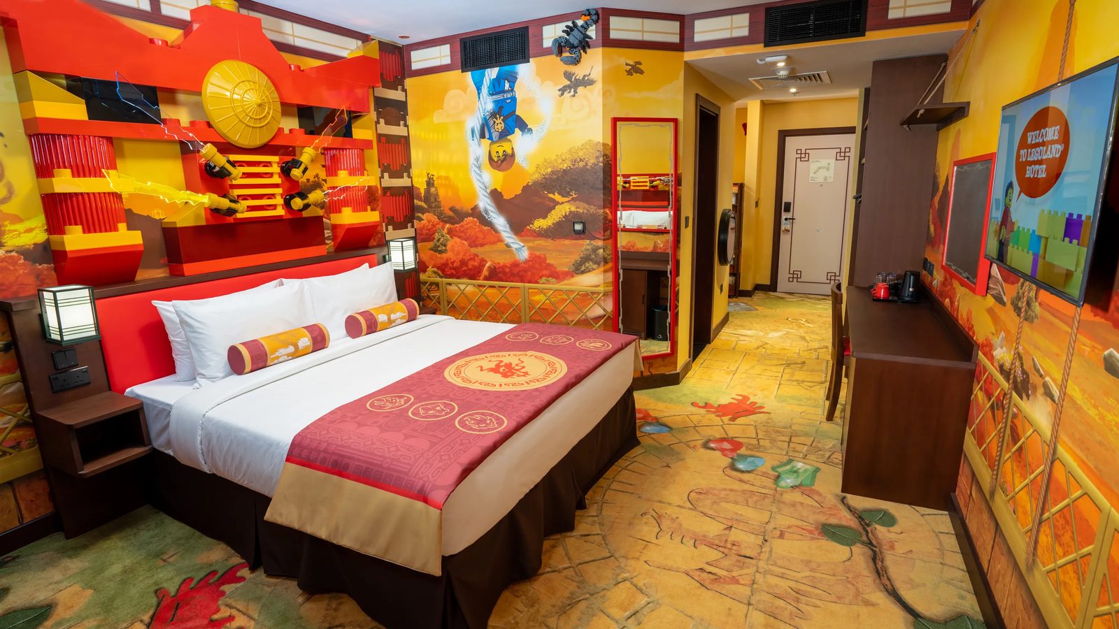 NINJAGO themed family room interior at LEGOLAND Hotel Dubai