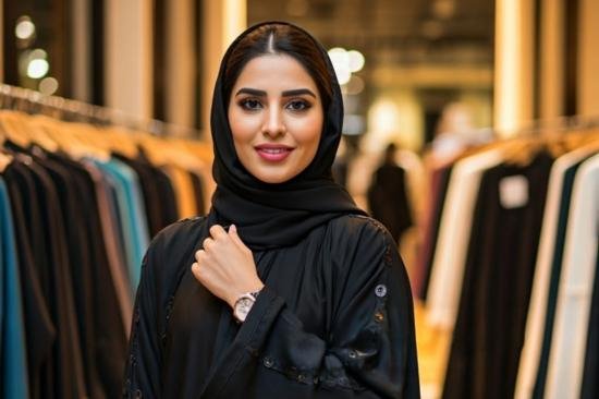 A selection of modest abaya styles displayed for online shopping