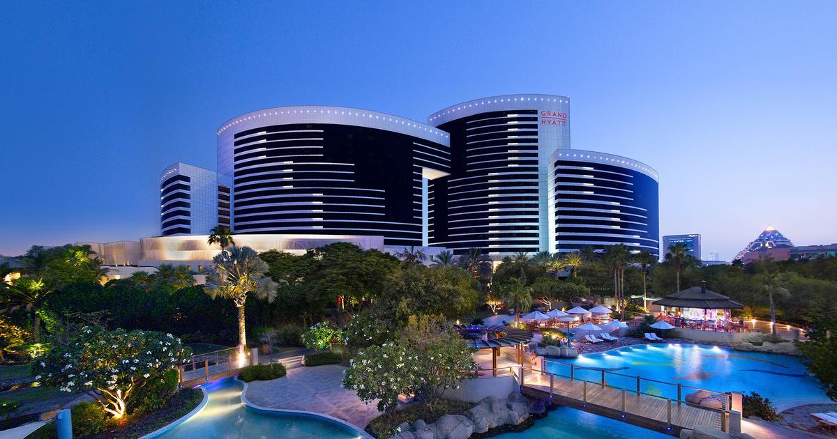 Grand Hyatt Dubai hotel exterior near Dubai Creek