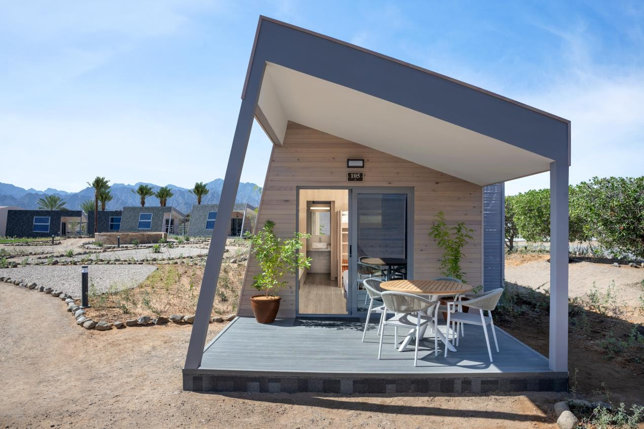 Terra Cabins pine cabins at JA Hatta Fort Hotel with mountain views