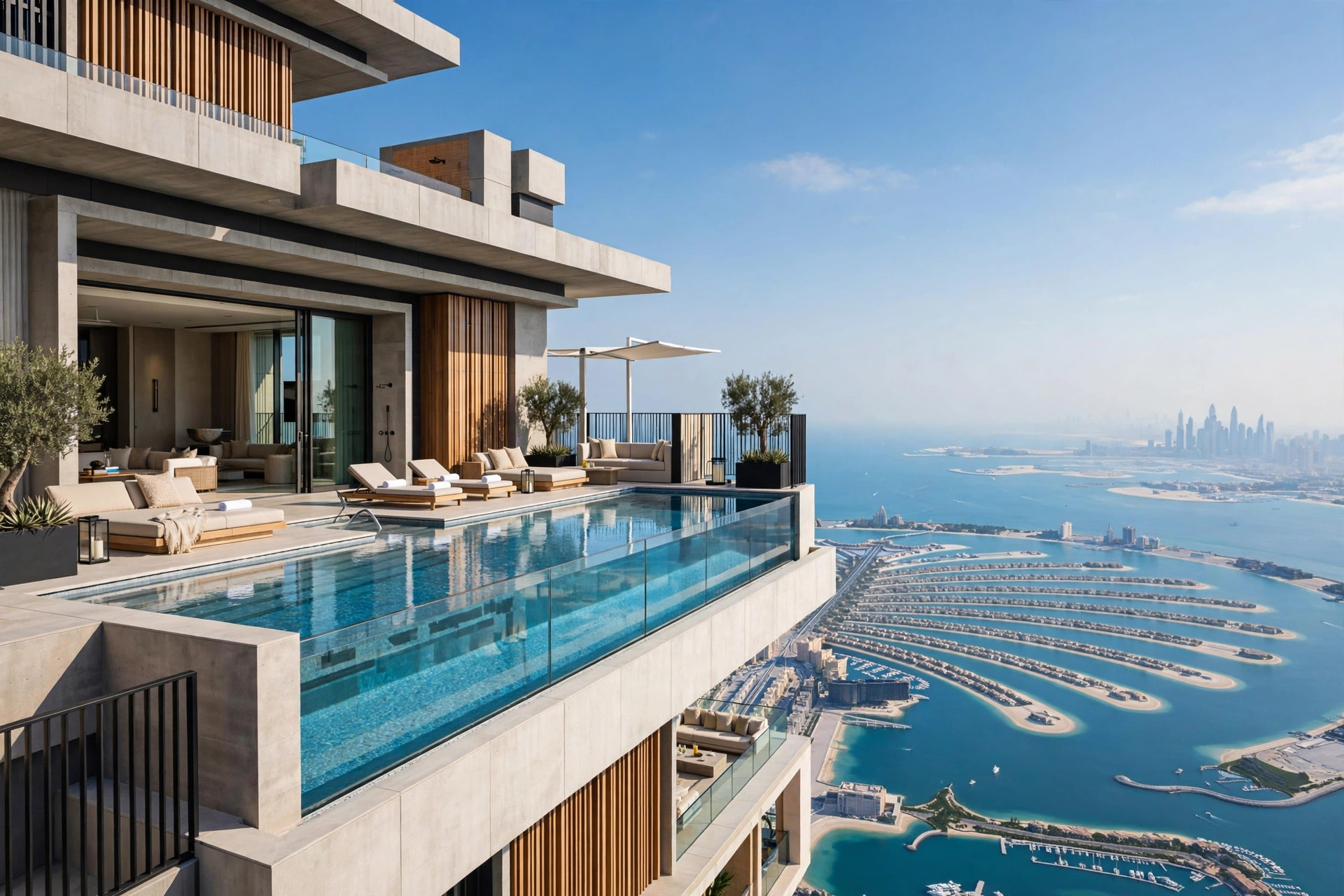Sky Pool Villa private pool high above Palm Jumeirah at Atlantis The Royal