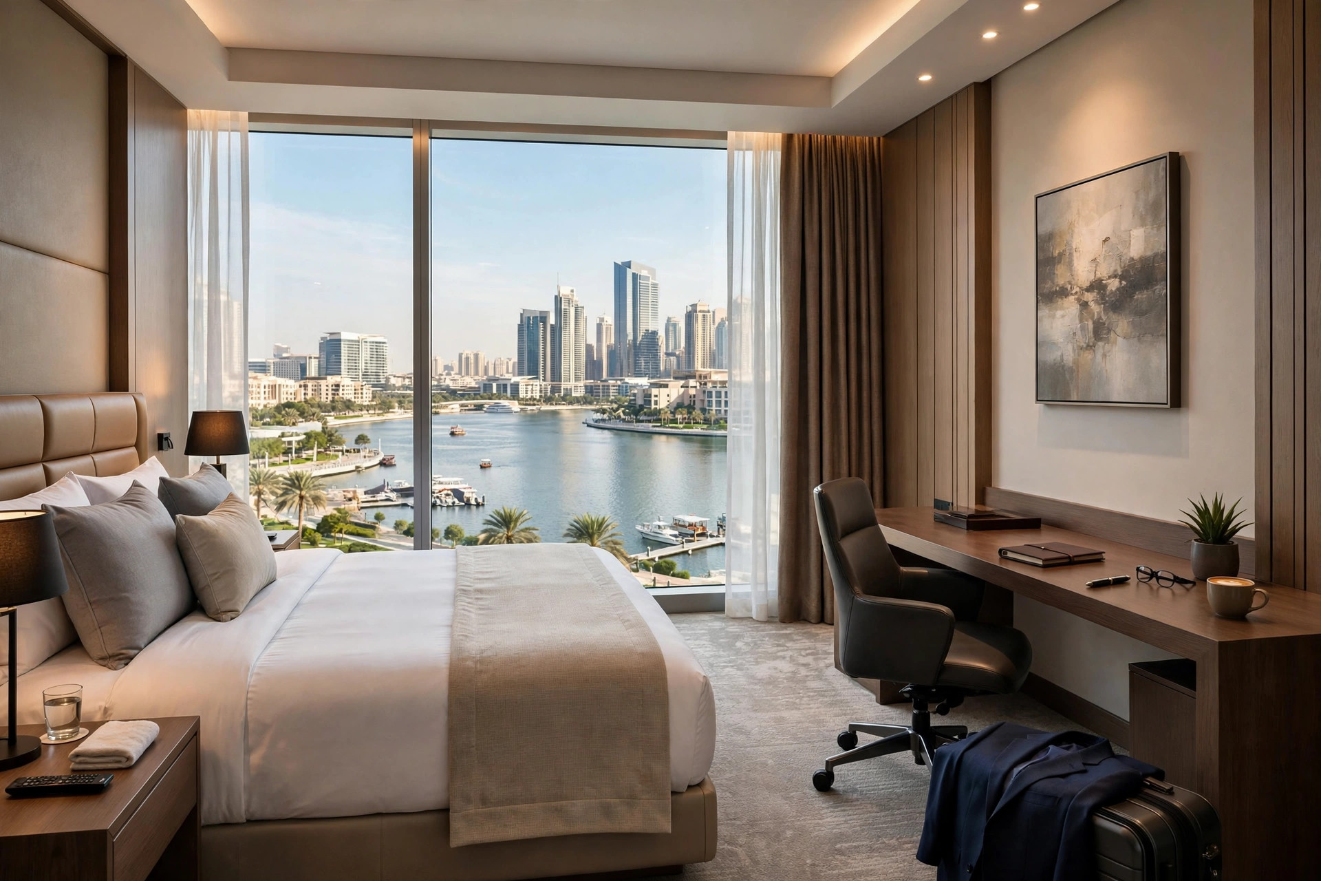 Executive room with lake view at Pullman Dubai Jumeirah Lakes Towers Cluster T