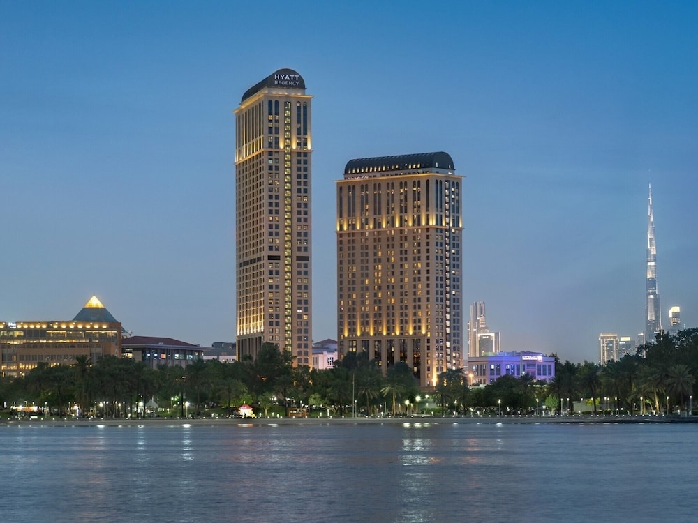 Hyatt Regency Dubai Creek Heights twin towers over the Creek