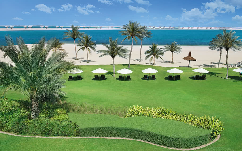 JA Palm Tree Court beach and gardens at JA The Resort Jebel Ali