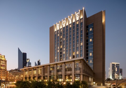 Rove Downtown modern hotel with step-free lobby near Dubai Mall