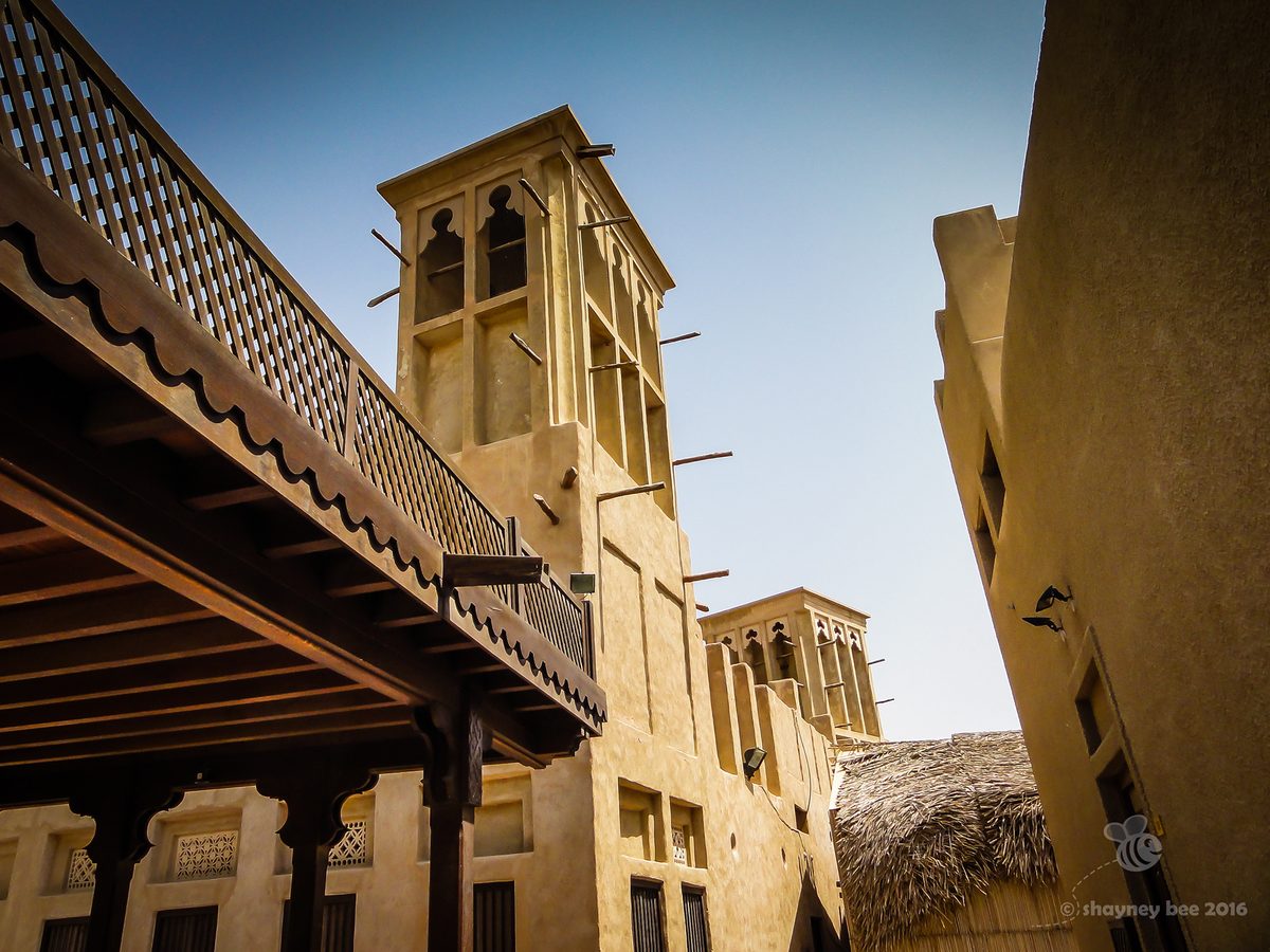 Wind towers in the Al Fahidi historical neighbourhood of Bur Dubai