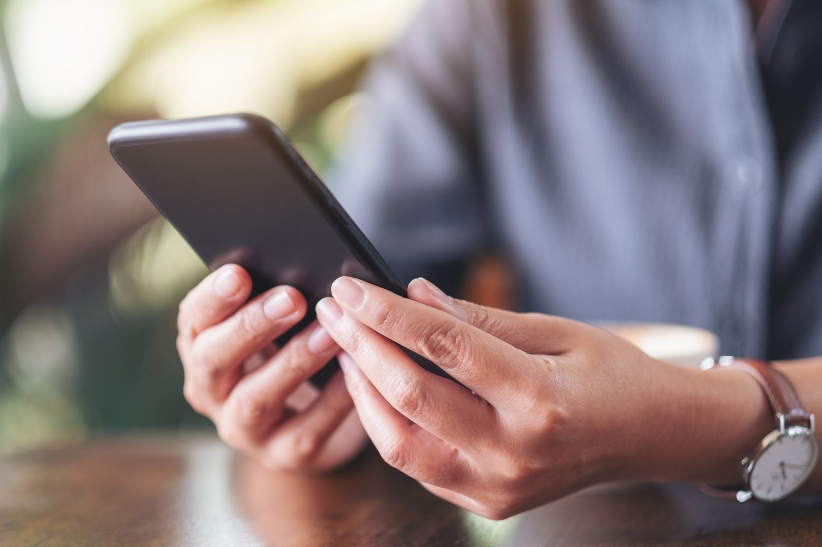 Traveller checking visa details on a smartphone using a UAE government app