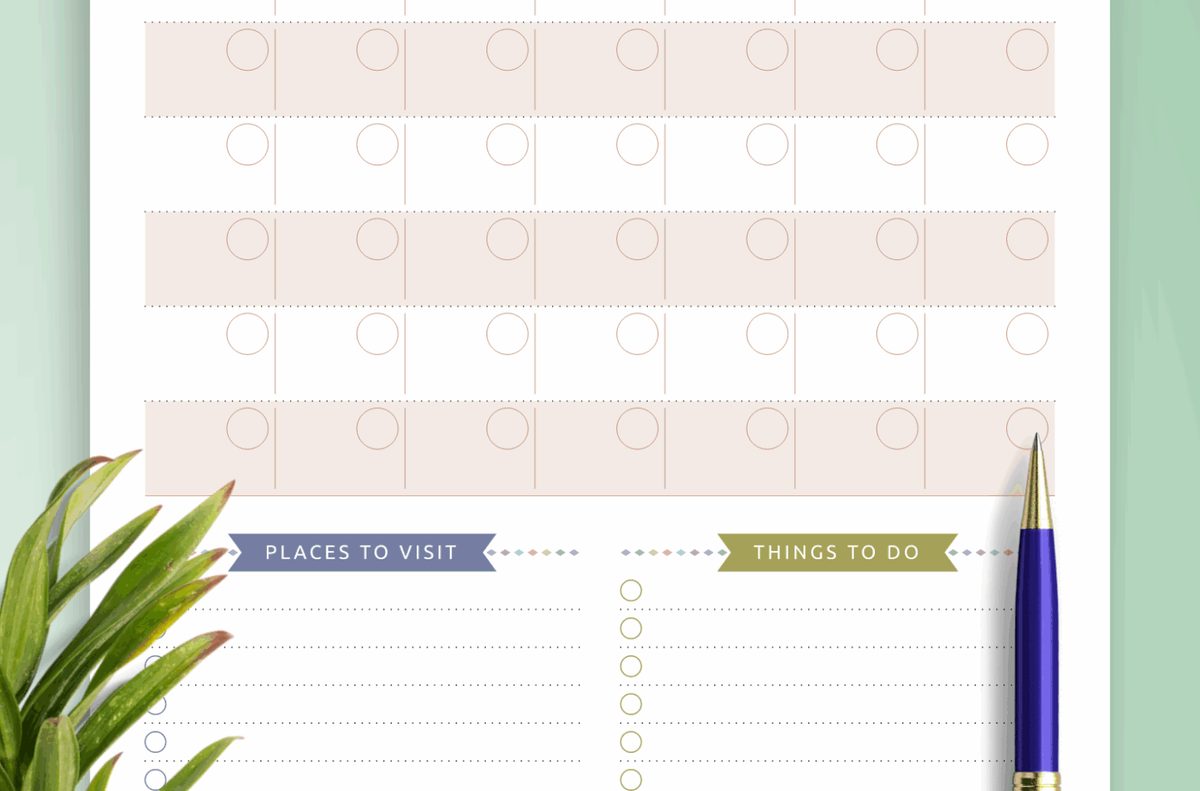 A traveller planning trip dates on a calendar
