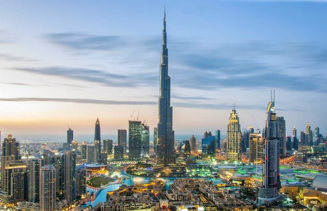 The Dubai skyline seen by a traveller planning a trip