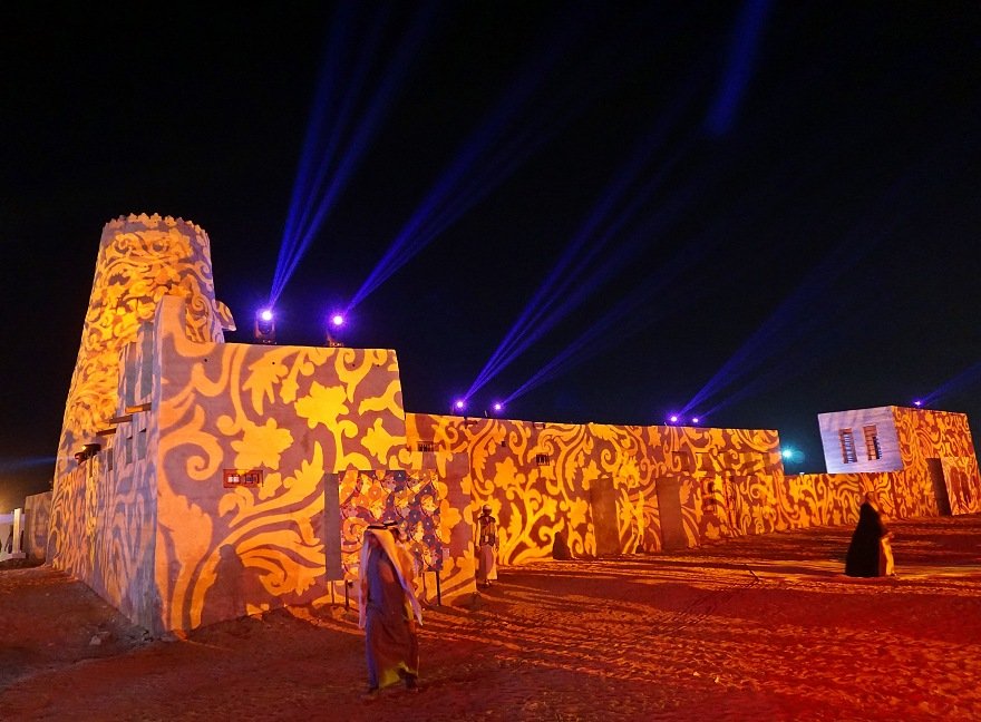 Art installations among heritage buildings during the Ras Al Khaimah Art festival