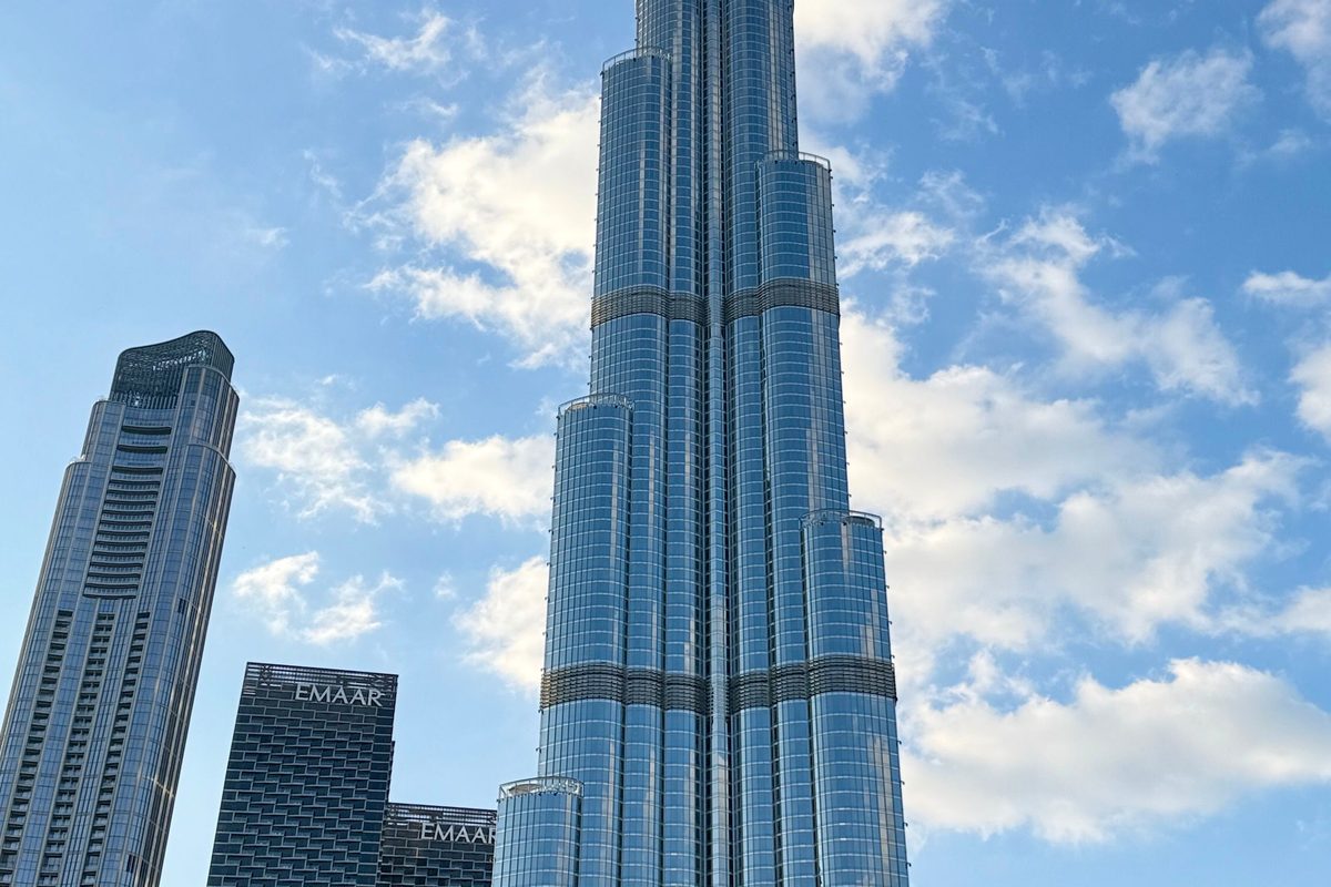 Dubai cityscape with towers along the waterfront