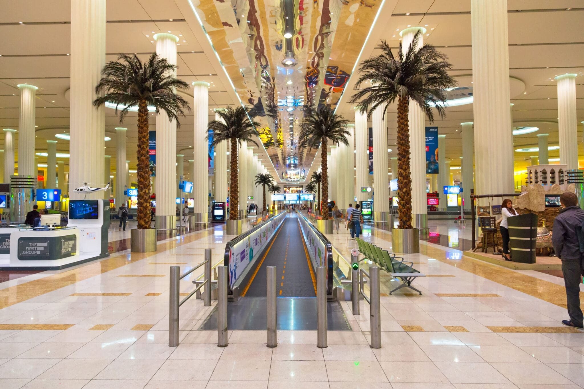 Dubai International Airport departures hall — quick answers to common visa status questions