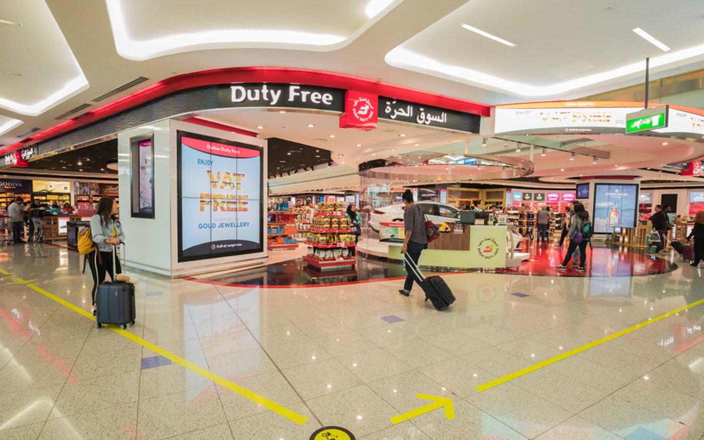Travellers at Dubai Airport's duty-free and refund counters