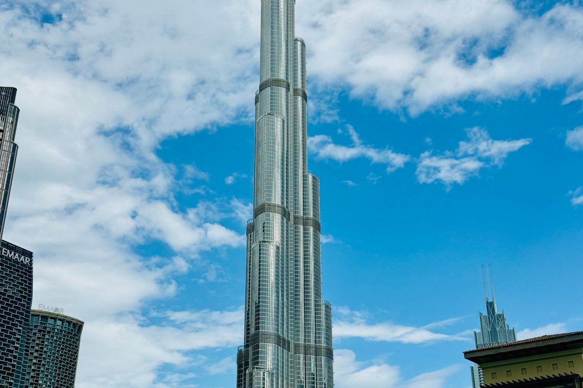 Burj Khalifa rising above Downtown Dubai